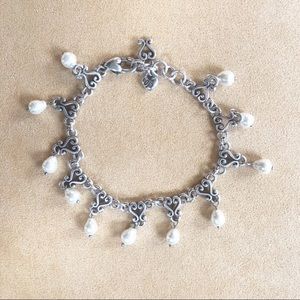 Brighton silver and pearl bracelet